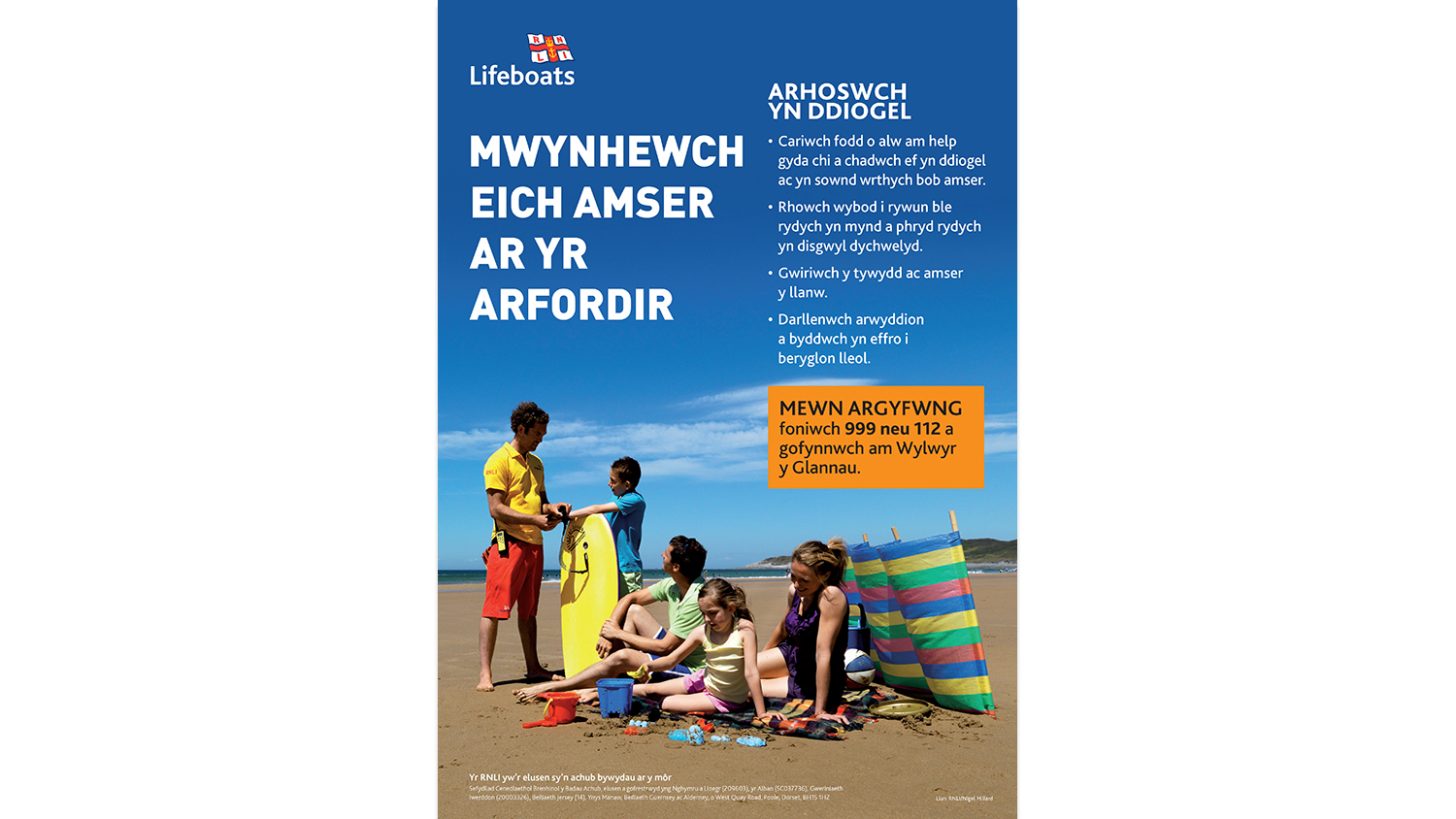 Beach Safety Lifeguard - Welsh