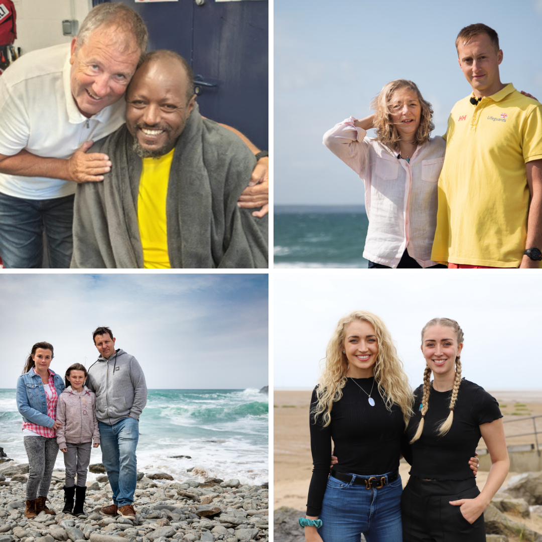Photos of people who shared their RNLI rescue stories. 